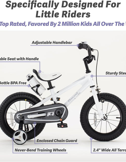 Load image into Gallery viewer, Kids Bike Boys Girls Freestyle Bicycle 12 14 16 Inch with Training Wheels, 16 18 20 with Kickstand Child'S Bike, Blue Red White Pink Green Orange
