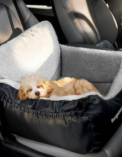 Load image into Gallery viewer, Dog Car Seat for Small Dogs, Soft Pet Car Travel Home Bed under 25 Lbs, Fully Detachable and Washable Cat Booster Carseats with Storage Pockets and Clip-On Leash Portable Carrier,Black
