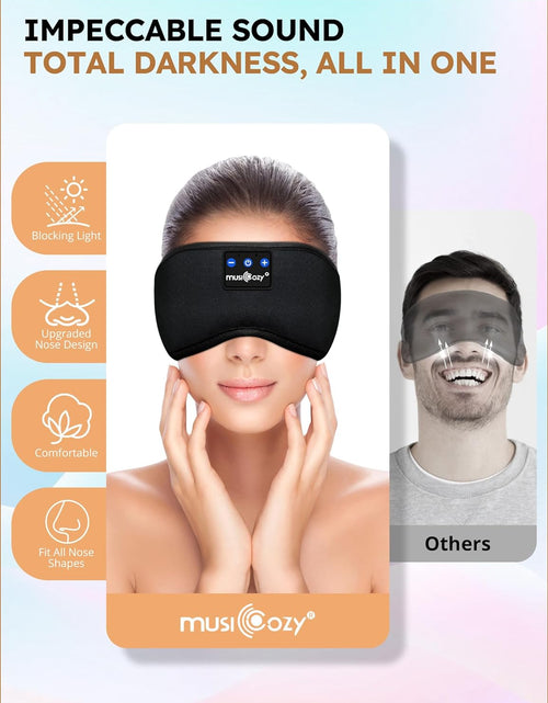 Load image into Gallery viewer, Sleep Headphones Bluetooth 5.4 Headband Sleeping Eye Mask for Mom Women Men Wireless Music Earbuds Earphones for Side Sleepers Built-In HD Speakers Cool Gadgets Unique Gifts
