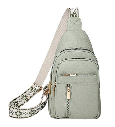 Fashion Casual Chest Bag High Quality Shoulder Bags Women Crossbody Bags Pu Leather Waterproof Messenger Bag for Travel Cycling