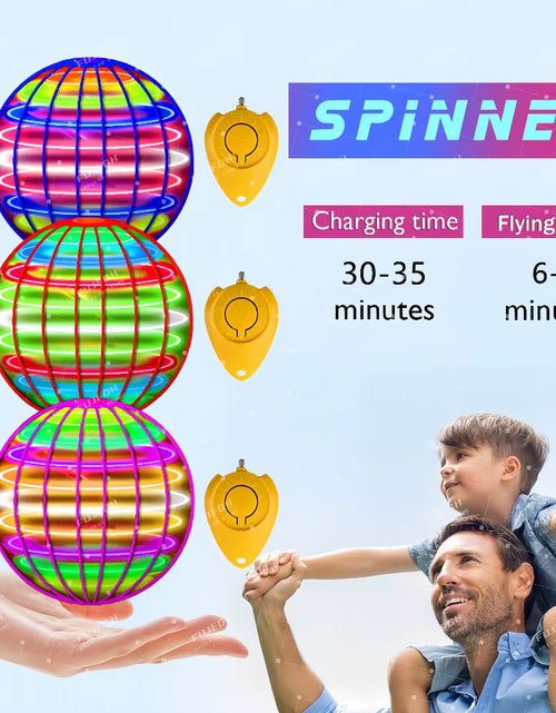 Load image into Gallery viewer, LED Light up Flying Ball Boomerang - Magic Fly Nova Orb Hover Spinner Fidget Toy for Children Family Fun Gift
