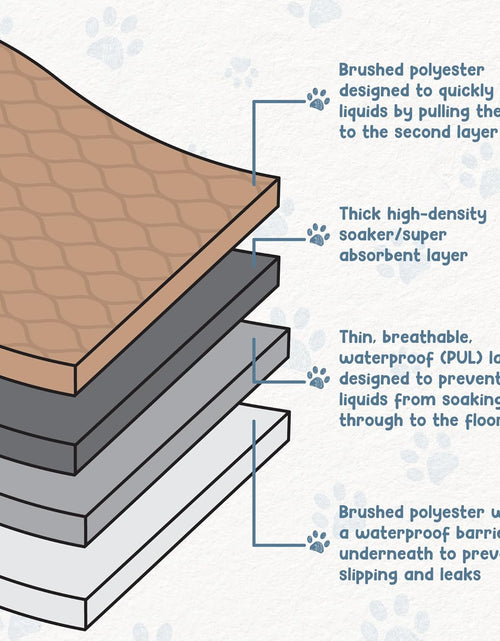 Load image into Gallery viewer, Washable Pee Pads for Dogs - Waterproof and Reusable Training Floor Pads, Whelping Dog Pee Pads, Absorbent Dog Training Bed, Puppy Training Pads Supplies, Absorbent Pet Pen Floor Pad, 48-In
