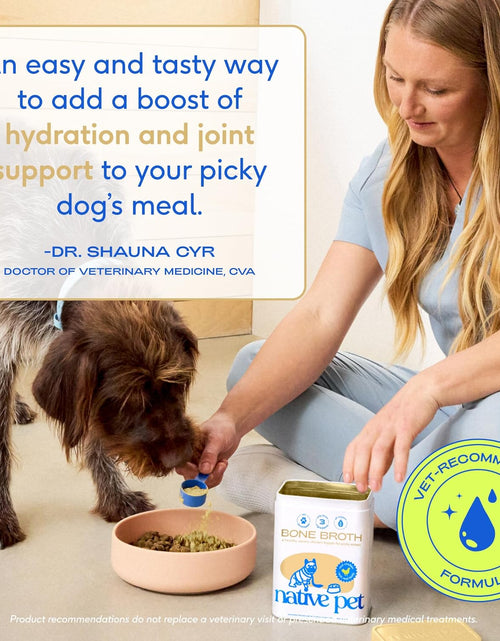 Load image into Gallery viewer, Bone Broth for Dogs and Cats – Dog Bone Broth Powder for Dog Food Topper for Picky Eaters – Cat and Dog Broth - Dog Gravy Topper for Dry Food – Chicken Broth for Dogs and Cast – 11.5 Oz
