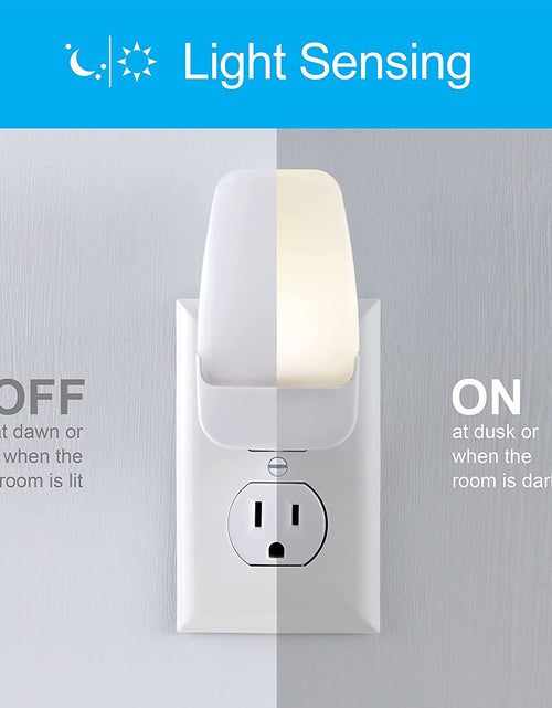 Load image into Gallery viewer, LED Night Light, Plug-In, Dusk to Dawn Sensor, Warm White, Ambient Lighting, Ideal Nightlight for Kids, Adults, Bedroom, Bathroom, Nursery, Hallway, Kitchen, 46478, 8 Pack
