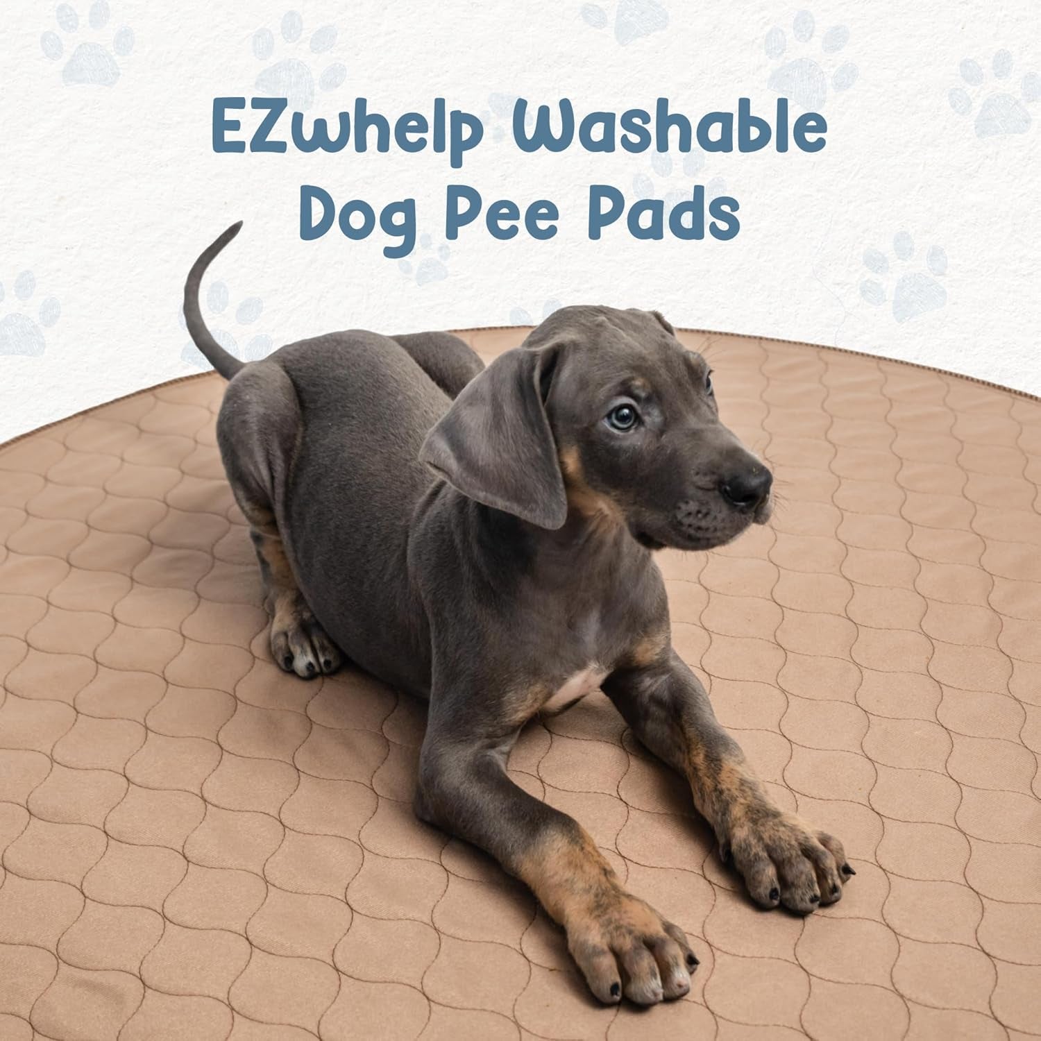 Washable Pee Pads for Dogs - Waterproof and Reusable Training Floor Pads, Whelping Dog Pee Pads, Absorbent Dog Training Bed, Puppy Training Pads Supplies, Absorbent Pet Pen Floor Pad, 48-In