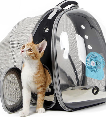 Cat Bubble Backpack Carrier, Space Capsule Transparent Pet Carrier Backpack for Small Dog, Pet Carrying Hiking Traveling Backpack