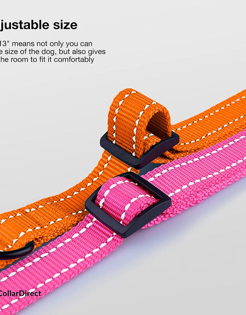 Load image into Gallery viewer, Reflective Dog Collar for a Small, Medium, Large Dog or Puppy with a Quick Release Buckle - Boy and Girl - Nylon Suitable for Swimming (10-13 Inch, Orange)

