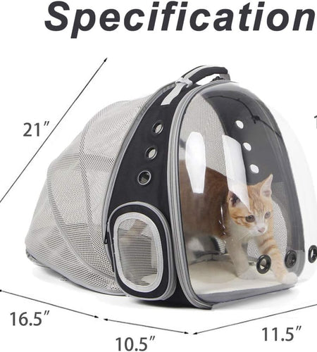 Cat Bubble Backpack Carrier, Space Capsule Transparent Pet Carrier Backpack for Small Dog, Pet Carrying Hiking Traveling Backpack