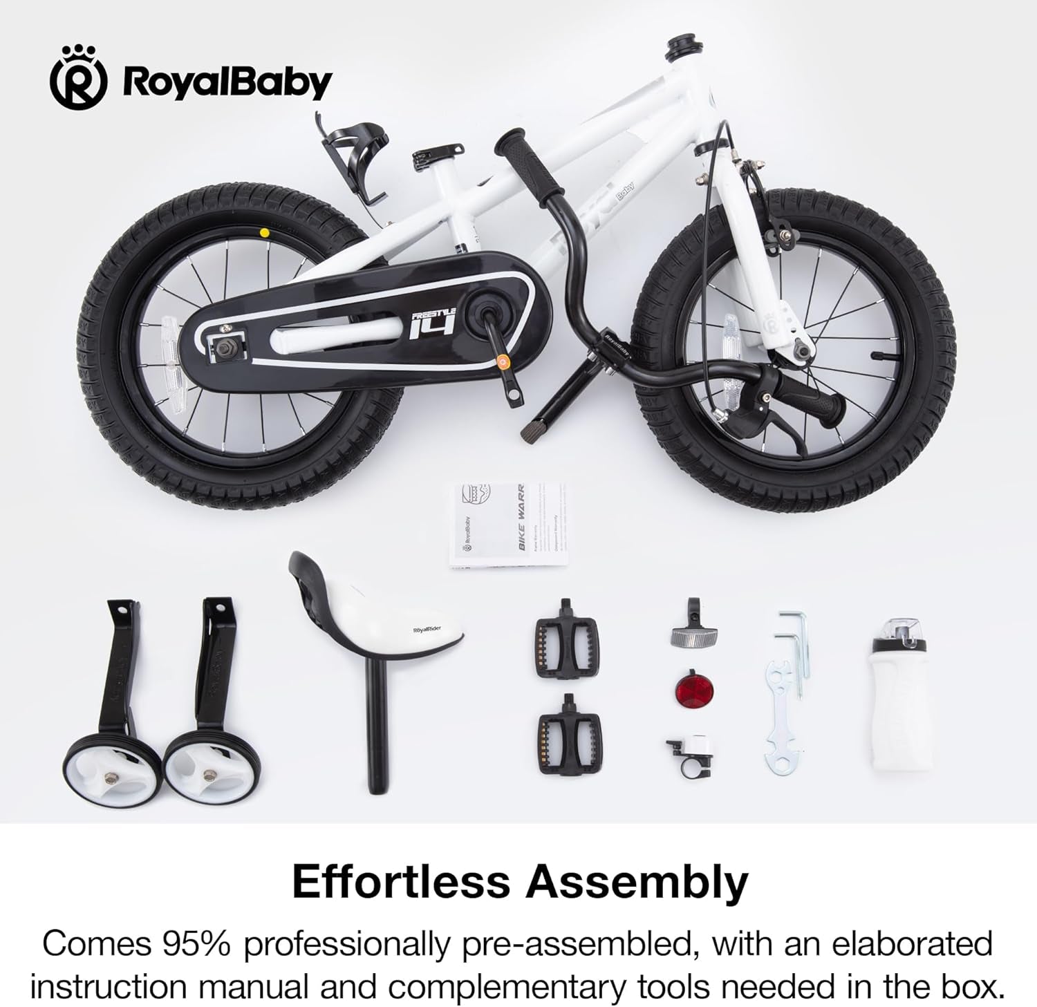 Kids Bike Boys Girls Freestyle Bicycle 12 14 16 Inch with Training Wheels, 16 18 20 with Kickstand Child'S Bike, Blue Red White Pink Green Orange