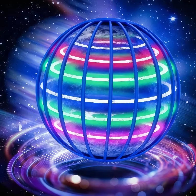 LED Light up Flying Ball Boomerang - Magic Fly Nova Orb Hover Spinner Fidget Toy for Children Family Fun Gift