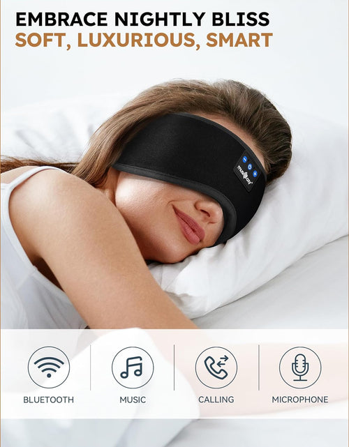 Load image into Gallery viewer, Sleep Headphones Bluetooth 5.4 Headband Sleeping Eye Mask for Mom Women Men Wireless Music Earbuds Earphones for Side Sleepers Built-In HD Speakers Cool Gadgets Unique Gifts
