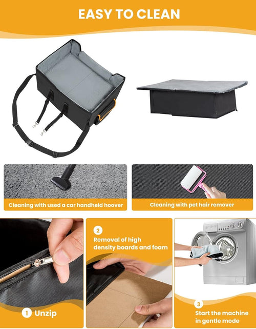 Load image into Gallery viewer, Dog Car Seat for Small Dogs, Elevated Dog Booster Seat Pet Travel Carrier Bed for Car with Adjustable Straps Pet Car Booster Seat for Small Dogs Cats
