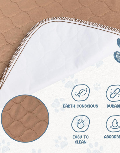 Load image into Gallery viewer, Washable Pee Pads for Dogs - Waterproof and Reusable Training Floor Pads, Whelping Dog Pee Pads, Absorbent Dog Training Bed, Puppy Training Pads Supplies, Absorbent Pet Pen Floor Pad, 48-In
